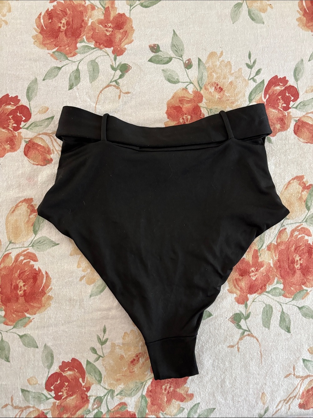 Moschino Swim Black High-Waist Bikini Bottom with Gold Buckle-6/S - Picture 7 of 7